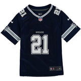 Ezekiel Elliott #21 Dallas Cowboys Girls Youth Navy Game Jersey