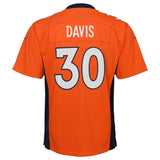 Terrell Davis #30 Denver Broncos Youth Orange Retired Game Jersey