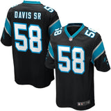 Thomas Davis Sr #58 Carolina Panthers Youth Black Game Jersey
