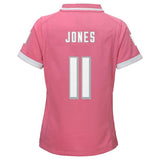 Jones Atlanta #11 Falcons Girls Youth Pink Bubble Gum Jersey