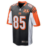Tyler Eifert #85 Cincinnati Bengals Youth Black 50th Anniversary Patch Game Jersey