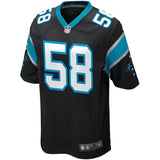 Thomas Davis Sr #58 Carolina Panthers Youth Black Game Jersey