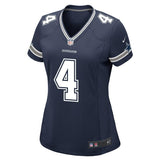 Dak Prescott #4 Dallas Cowboys Girls Youth Navy Game Jersey
