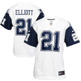 Ezekiel Elliott #21 Dallas Cowboys Youth White Color Rush Game Jersey