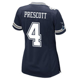 Dak Prescott #4 Dallas Cowboys Girls Youth Navy Game Jersey