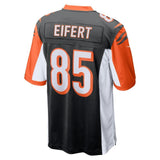 Tyler Eifert #85 Cincinnati Bengals Youth Black 50th Anniversary Patch Game Jersey