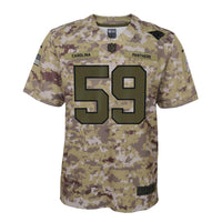 Luke Kuechly #59 Carolina Panthers Youth Camo Salute to Service Game Jersey