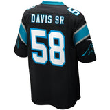 Thomas Davis Sr #58 Carolina Panthers Youth Black Game Jersey