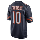 Mitchell Trubisky #10 Chicago Bears Youth Navy Game Jersey