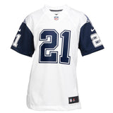 Ezekiel Elliott #21 Dallas Cowboys Youth White Color Rush Game Jersey