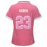 Joe Haden #23 Cleveland Browns Girls Youth Pink Bubble Gum Jersey