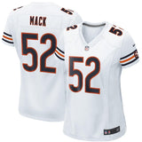 Khalil Mack #52 Chicago Bears Women's White Player Game Jersey