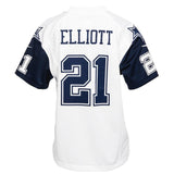 Ezekiel Elliott #21 Dallas Cowboys Youth White Color Rush Game Jersey