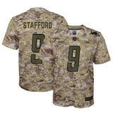 Matthew Stafford #9 Detroit Lions Youth Camo Salute to Service Game Jersey