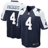 Dak Prescott #4 Dallas Cowboys Youth Navy Throwback Game Jersey