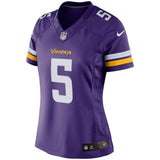Teddy Bridgewater #5 Minnesota Vikings Women's Purple Limited Jersey