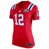 Tom Brady #12 New England Patriots Women's Red Super Bowl LIII Bound Game Jersey
