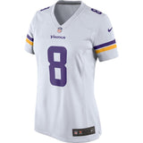 Kirk Cousins #8 Minnesota Vikings Women's White/Purple Game Jersey