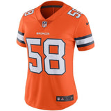 Von Miller #58 Denver Broncos Women's Orange Color Rush Limited Jersey