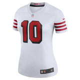Jimmy Garoppolo #10 San Francisco 49ers Women's White Color Rush Legend Player Jersey