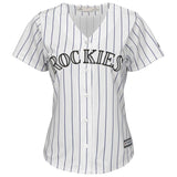 Colorado Rockies Women's White/Purple Home Cool Base Team Jersey