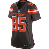 Myles Garrett #95 Cleveland Browns Women's Brown Game Jersey