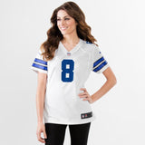 Troy Aikman #8 Dallas Cowboys Women's White Retired Game Jersey