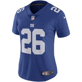 Saquon Barkley #26 New York Giants Women's Royal Vapor Untouchable Limited Jersey