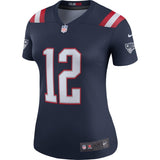 Tom Brady #12 New England Patriots Women's Navy Color Rush Legend Jersey