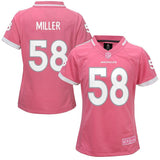 Von Miller #58 Denver Broncos Girls Youth Pink Bubble Gum Jersey