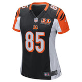 Tyler Eifert #85 Cincinnati Bengals Women's Black 50th Anniversary Patch Game