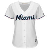Starlin Castro #13 Miami Marlins Women's White Home 2019 Cool Base Player