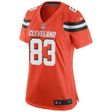 Brian Hartline #83 Cleveland Browns Women's Orange Game