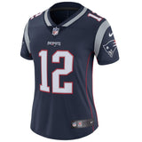 Tom Brady #12 New England Patriots Women's Navy Vapor Untouchable Limited Player Jersey