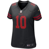 Jimmy Garoppolo #10 San Francisco 49ers Women's Black Game Jersey