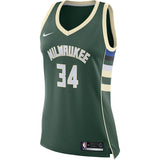 Giannis Antetokounmpo #34 Milwaukee Bucks Women's Green - Icon Edition