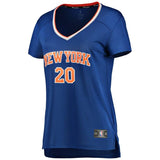 Kevin Knox #20 New York Knicks Women's Blue Fast Break Replica Jersey