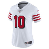 Jimmy Garoppolo #10 San Francisco 49ers Women's White Color Rush Vapor Untouchable Limited Player Jersey