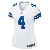 Dak Prescott #4 Dallas Cowboys Women's White Game Jersey