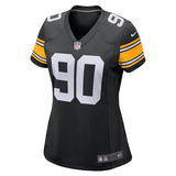 T.J. Watt #90 Pittsburgh Steelers Women's Black Alternate Game Jersey