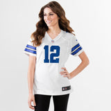 Roger Staubach #12 Dallas Cowboys Women's White Retired Game Jersey