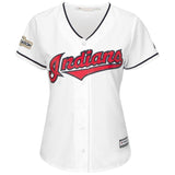 Francisco Lindor #12 Cleveland Indians Women's White 2017 Postseason