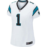 Cam Newton #1 Carolina Panthers Women's White Game Jersey