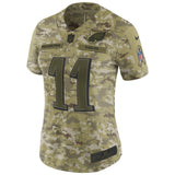 Carson Wentz #11 Philadelphia Eagles Women's Camo Salute to Service Limited Jersey