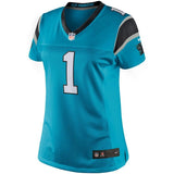 Cam Newton #1 Carolina Panthers Women's Blue Limited Jersey