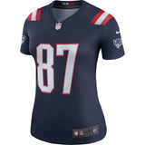 Rob Gronkowski #87 New England Patriots Women's Navy Color Rush Legend Jersey