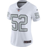 Khalil Mack #52 Oakland Raiders Women's White Vapor Untouchable Color Rush Limited Player Jersey