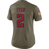 Matt Ryan #2 Atlanta Falcons Women's Olive Salute to Service Limited Jersey