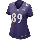 Steve Smith Sr #89 Baltimore Ravens Women's Purple Patch Game Jersey