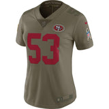 NaVorro Bowman #53 San Francisco 49ers Women's Olive Salute to Service Limited Jersey